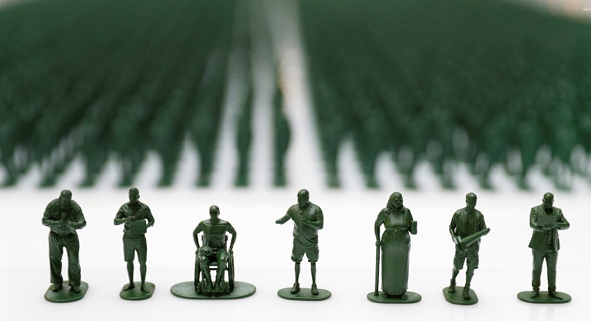 plastic figures of seven medically discharged veterans reuters.JPG plastic figures of seven medically discharged veterans reuters.JPG