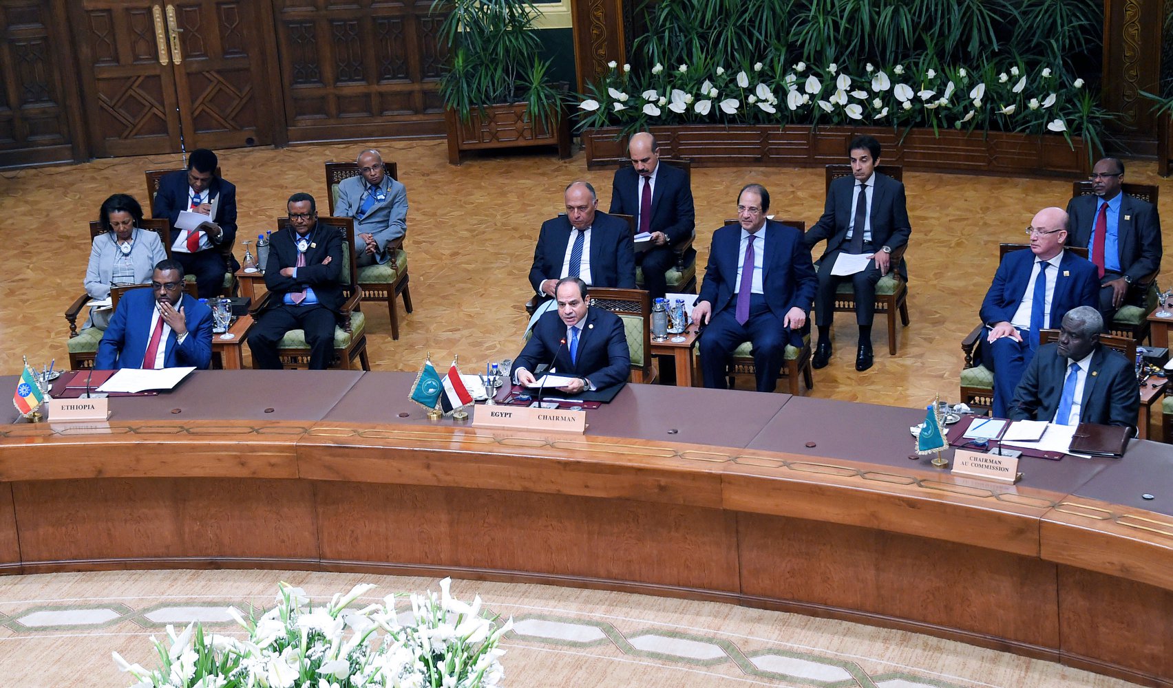 الرئيس المصري عبد الفتاح السيسي يترأس القمة الأفريقية الطارئة بالقاهرة لمناقشة تطورات السودان (الصفحة الرسمية لمتحدث الرئاسة المصرية على فيسبوك)