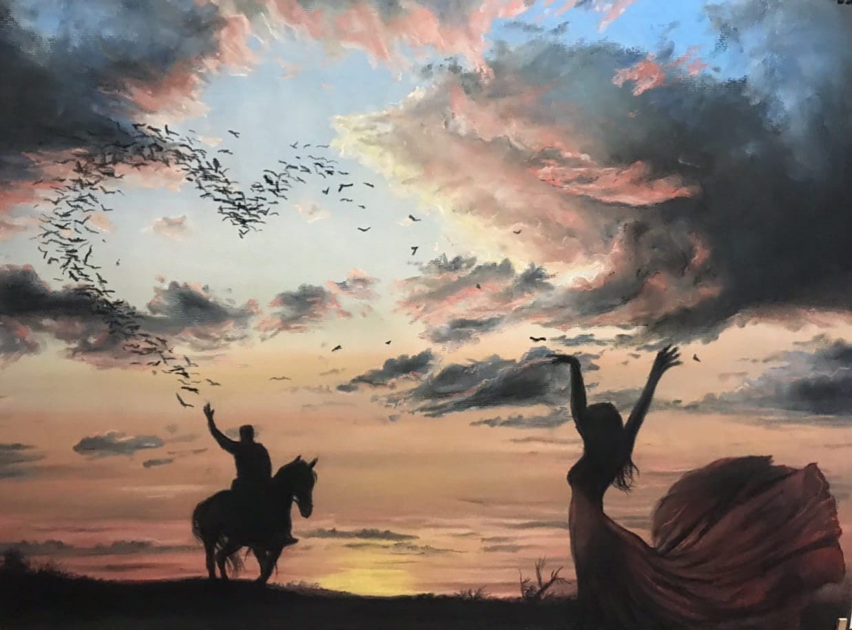 يعشق عبدالله بن عبدالمحسن السريالية ويوظفها في رسوماته. (حساب الفنان).jpg