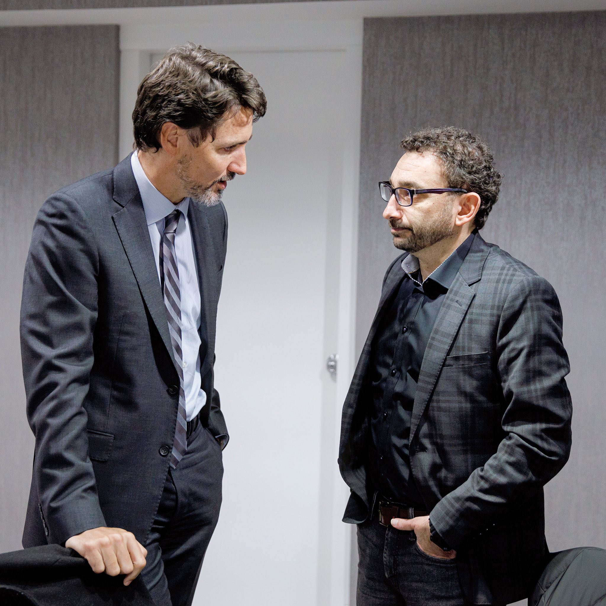 عمر الغبرا ورئيس الوزراء الكندي جاستين ترودو (حساب الغبرا على تويتر)