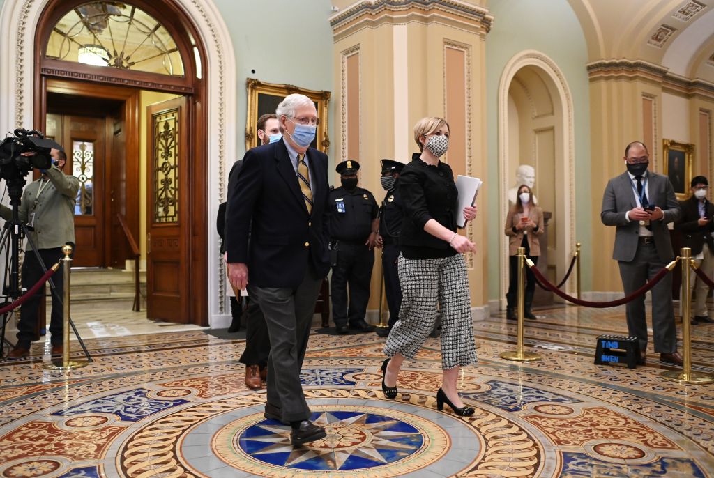 زعيم الأقلية الجمهورية في مجلس الشيوخ ميتش ماكونيل (غيتي)