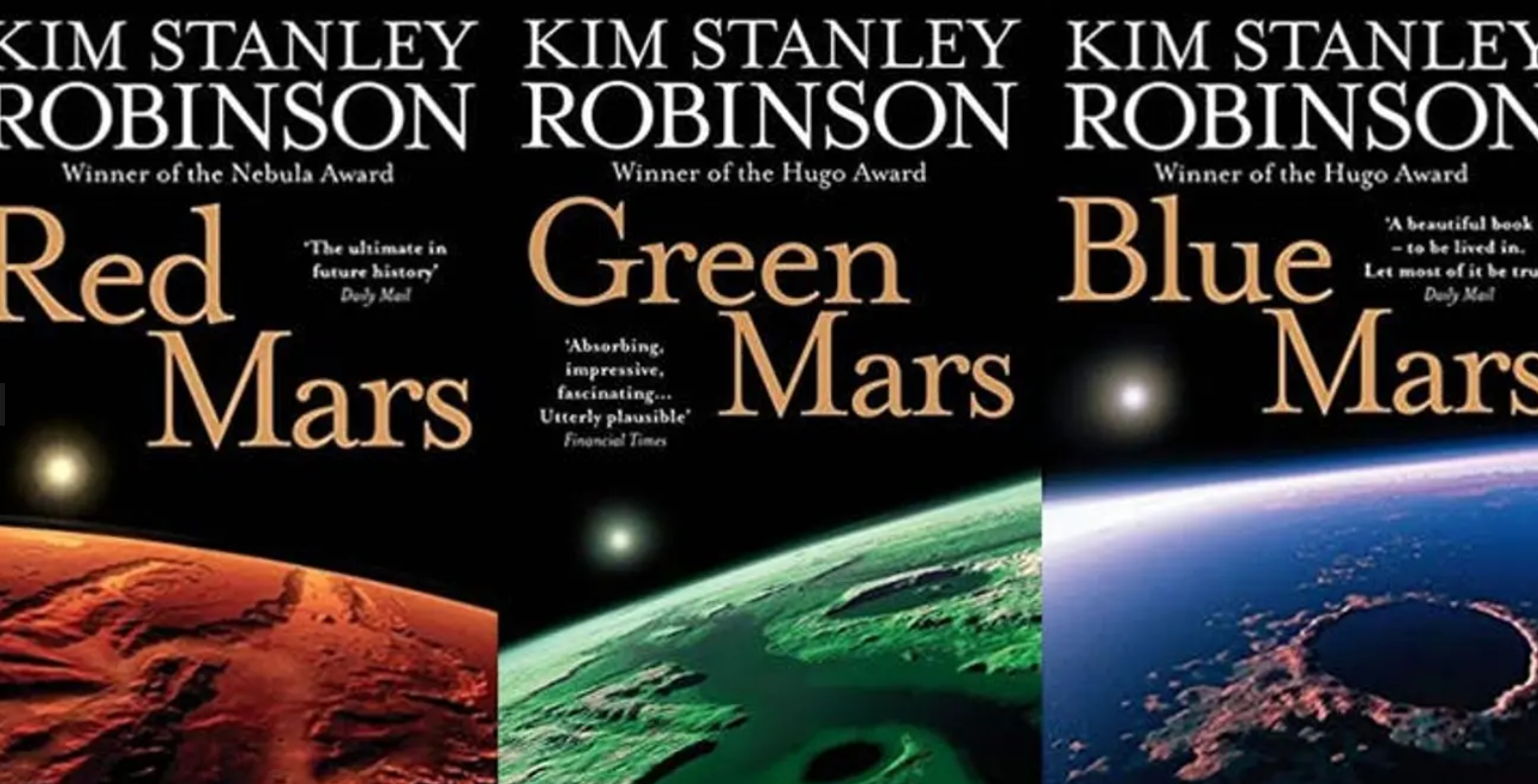 مجموعة أغلفة من كُتُبْ الخيال العلمي للأميركي كيم ستانلي روبنسون 