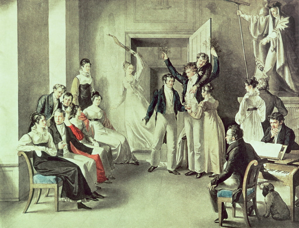 Leopold Kupelwieser - The family of Franz Peter Schubert (1797-1828) playing games - (MeisterDrucke-63927).jpg
