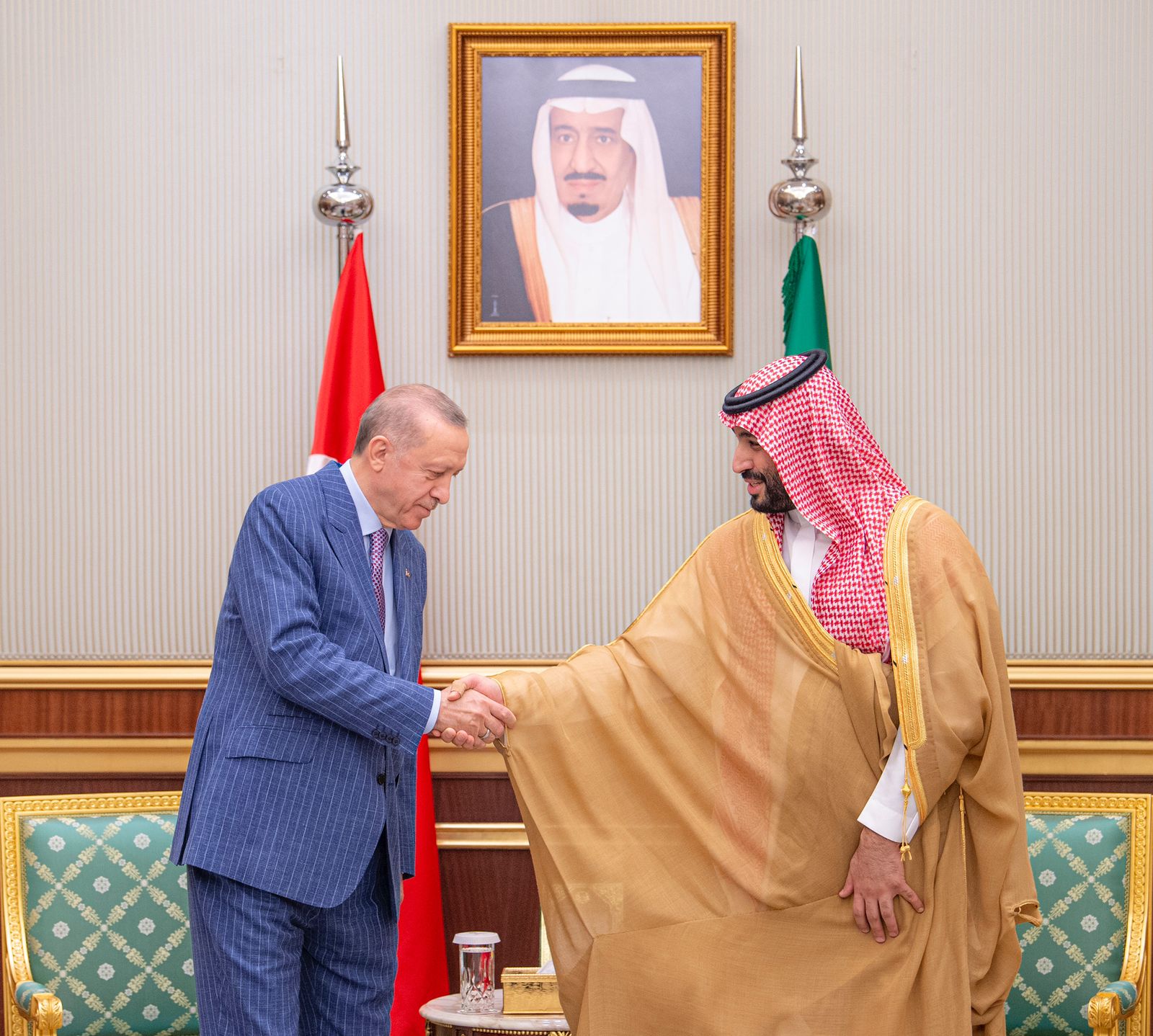 التقى أردوغان الأمير محمد بن سلمان في جدة (واس)