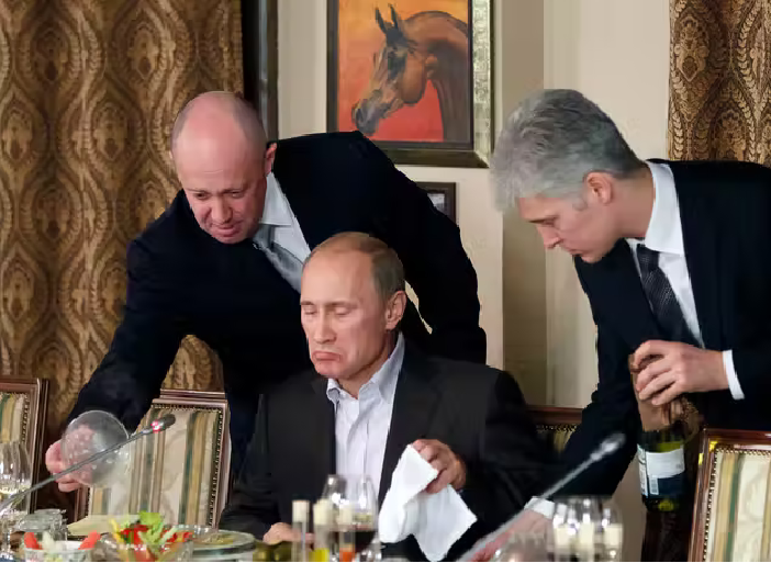The Wagner Group is widely believed to be owned or financed by Yevgeny Prigozhin (left), often referred to as ‘Putin’s chef’ because of his past catering contracts with the Kremlin.png