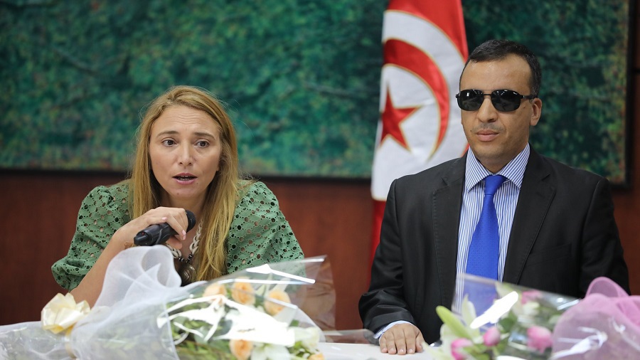 وليد الزيدي أول كفيف تونسي يعيّن وزيرا للثقافة في حكومة المشيشي (موقع وزارة الثقافة) 