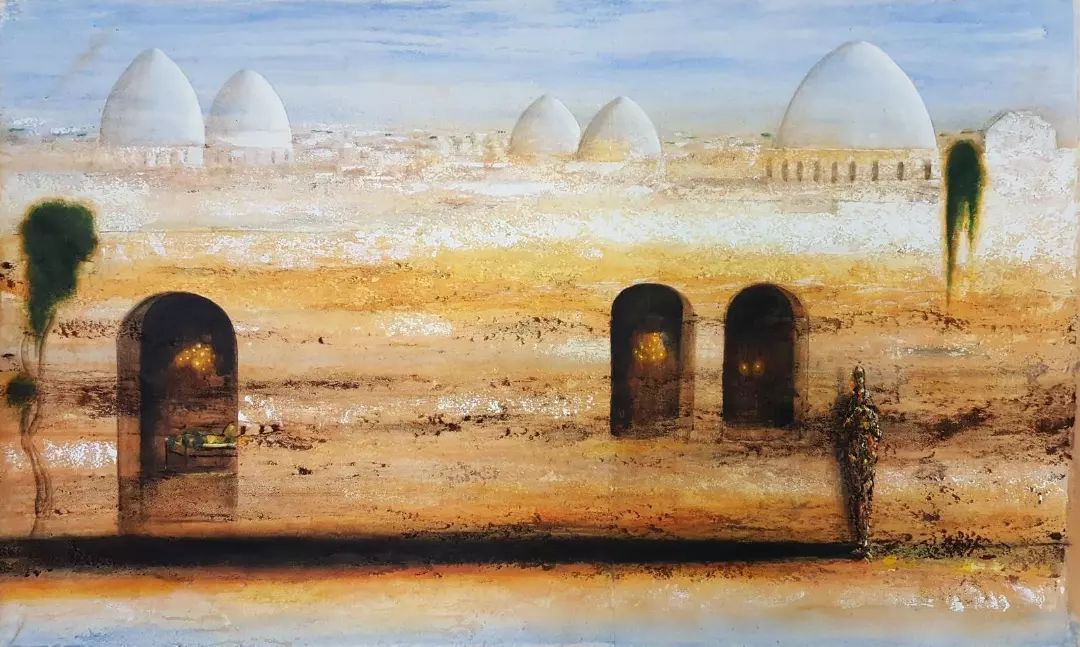 حمّام الأرماني الأثري في دمشق بريشة حمود شنتوت.jpg