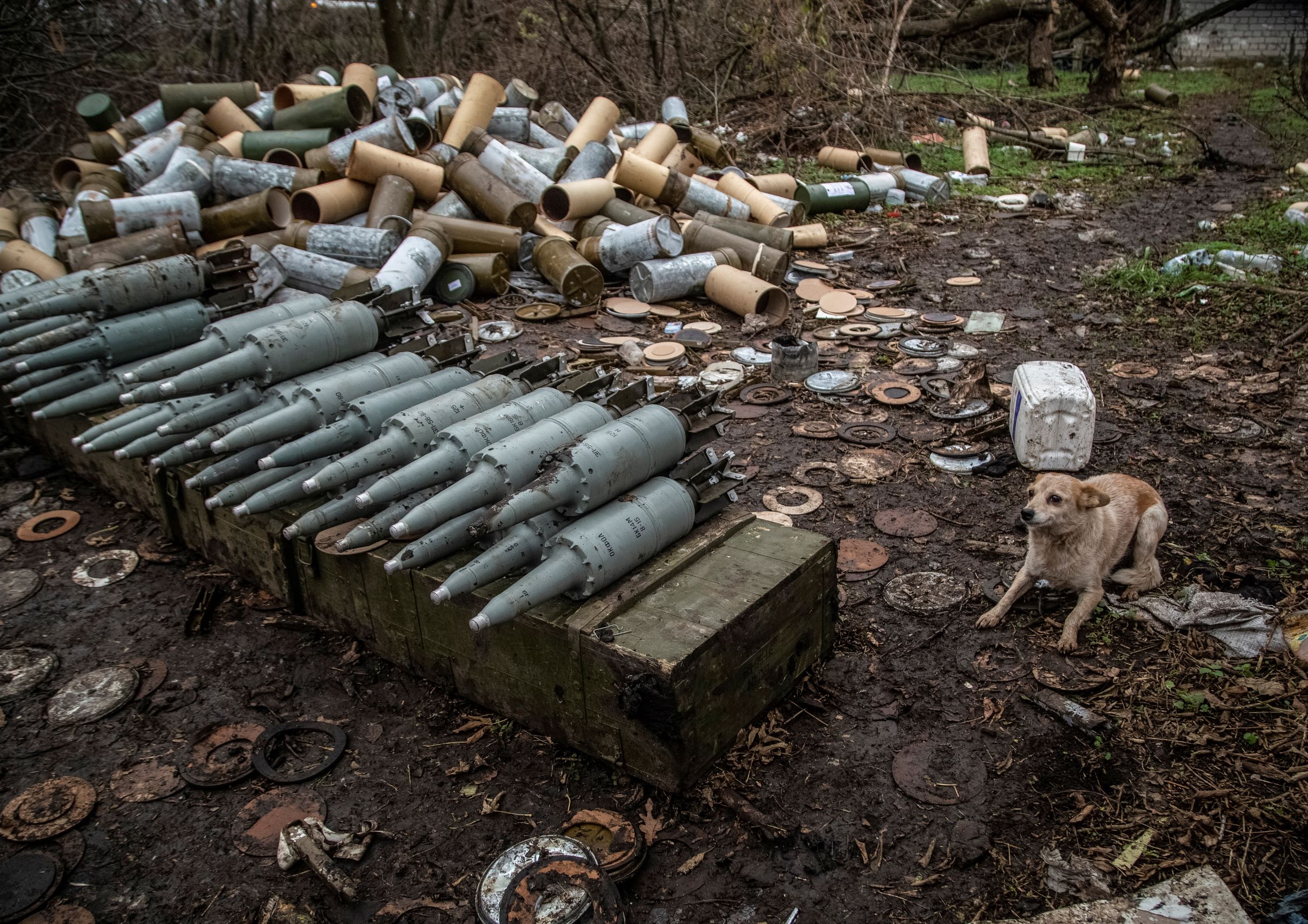 ذخيرة للدبابات في سيفرسك، منطقة دونيتسك، أوكرانيا ، 6 نوفمبر 2022 (رويترز)
