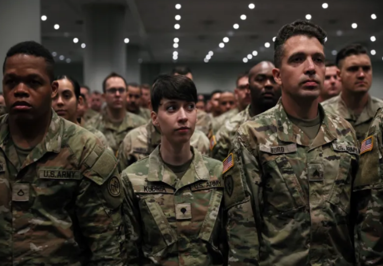 تشكيل من الجيش الأميركي في نيويورك بتاريخ يونيو (حزيران) 2022 