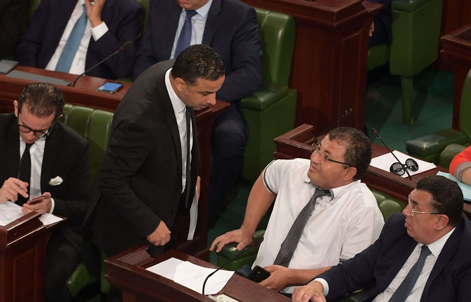 سيف الدين مخلوف الذي أدين أمام محكمة عسكرية بالسجن لـ 14 شهرا معروف بأسلوبه الاستفزازي والحاد الصورة من أ.ف.ب 1.jpg