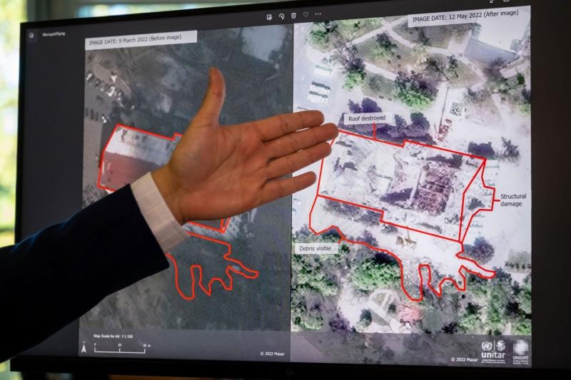 صورة قمر اصطناعي للدمار في ماريوبول - أوكرانيا، (غيتي)