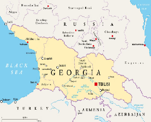 جورجيا وحدودها مع روسيا