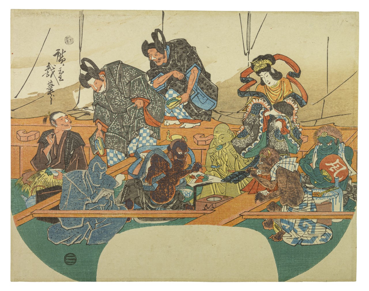 thumbnail_Hiroshige - Les divinites du temple Asakusa au theatre.jpg