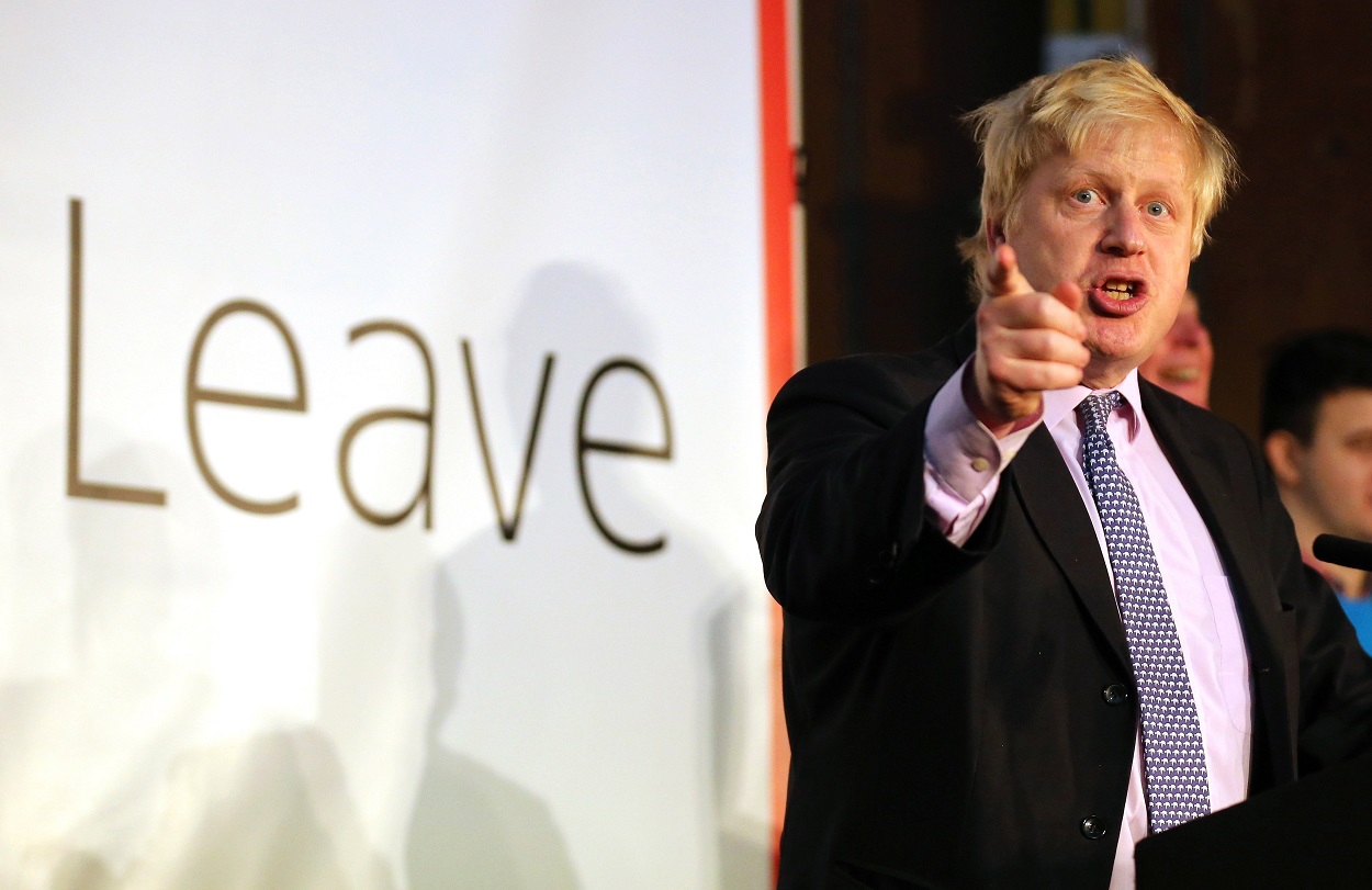 Johnson addresses supporters during a rally for the Vote Leave campaign in 20162021-02-16-covid-19-tech-nhs-app_getty.jpg