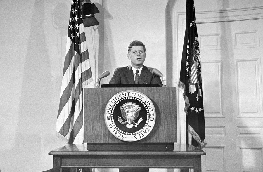 President John Kennedy reports personally to the nation on the status of the Cuban crisis_ap.jpg