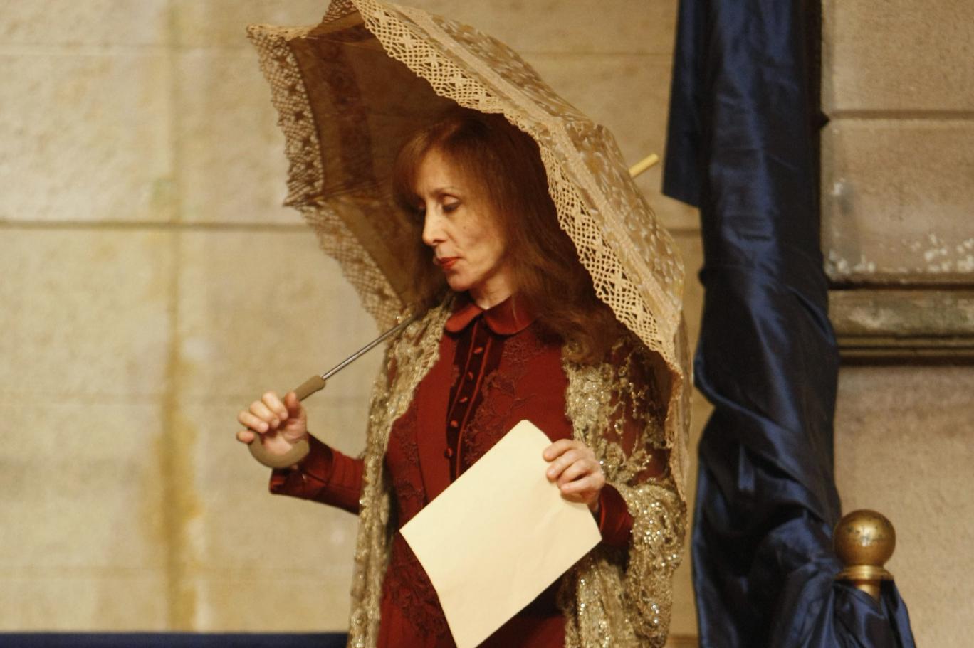 السيدة فيروز في مسرح الأخوين عاصي ومنصور الرحباني (أ ف ب)