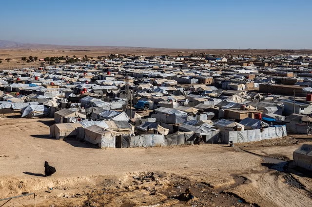 مخيم الهول للاجئين في شمال شرقي سوريا (أ ف ب عبر غيتي)