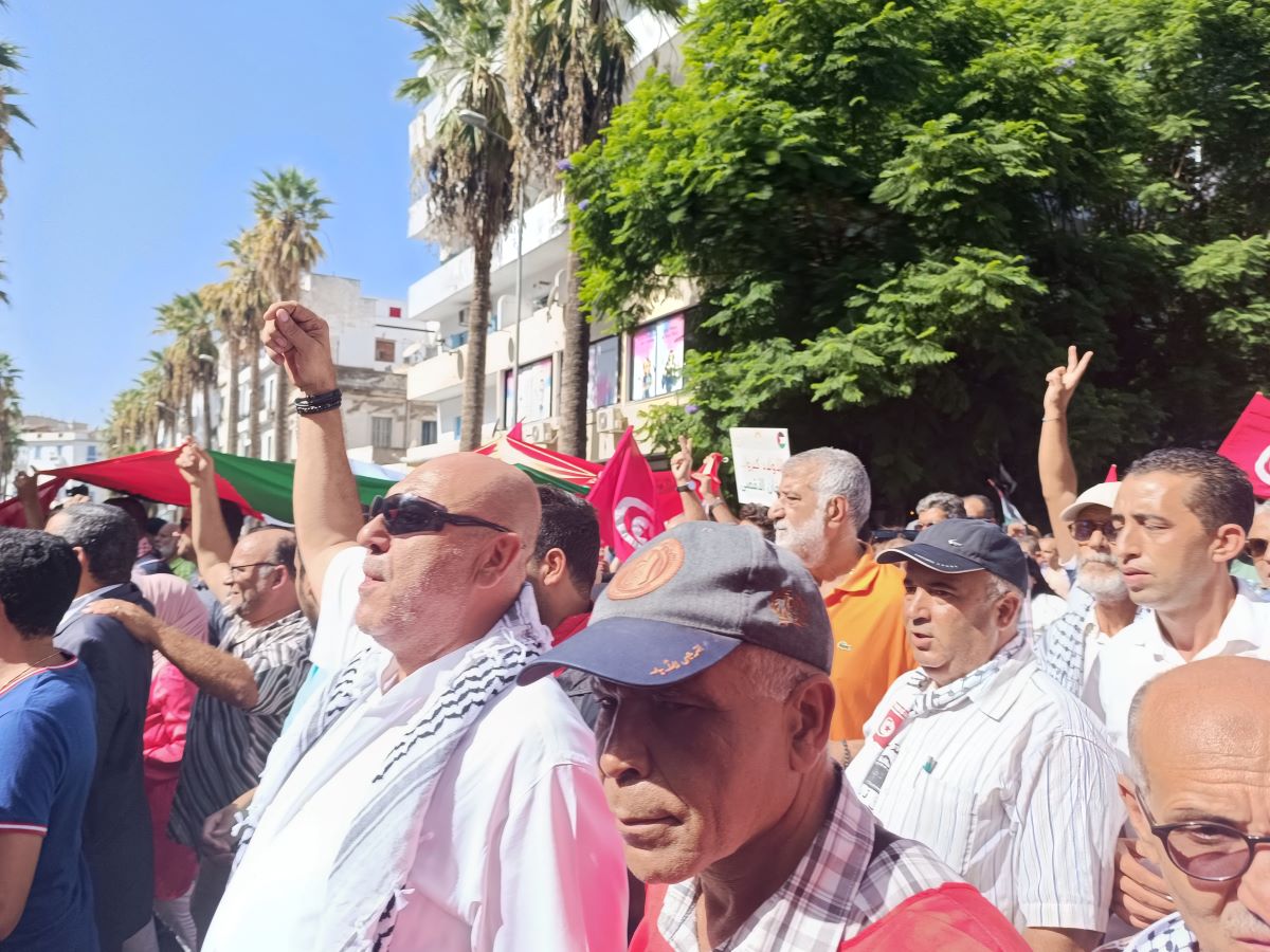 تظاهرات داعمة لغزة في تونس (اندبندنت عربية)