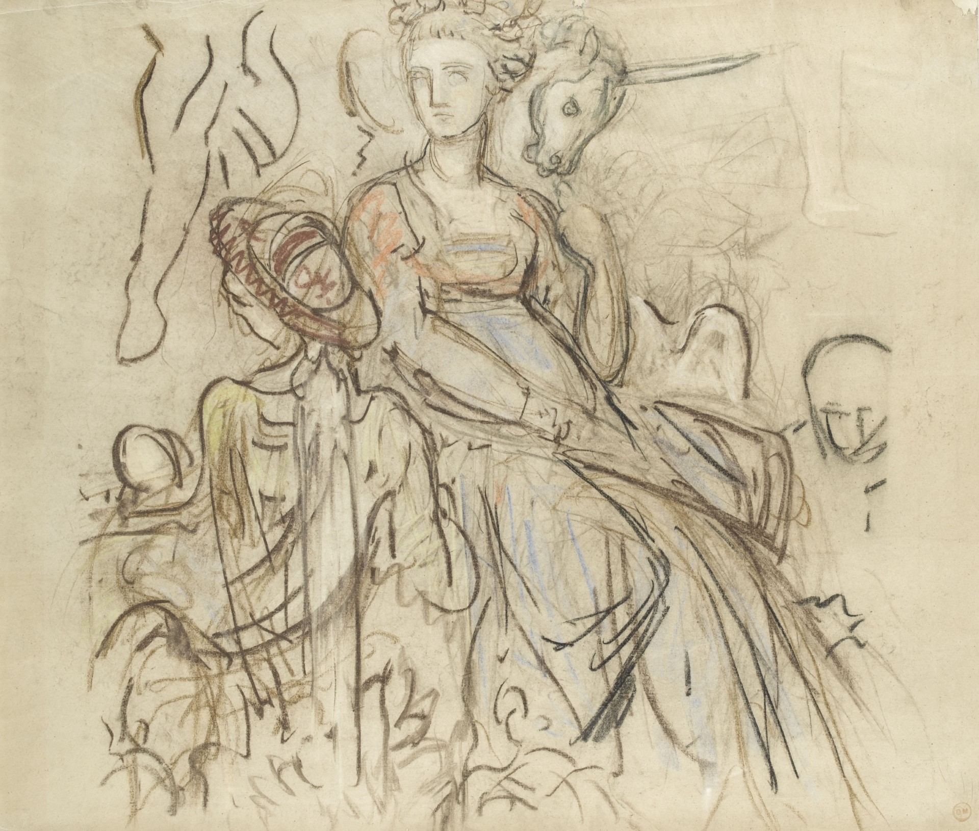 thumbnail_Gustave Moreau - Etude de femme assise près d'une licorne.jpg