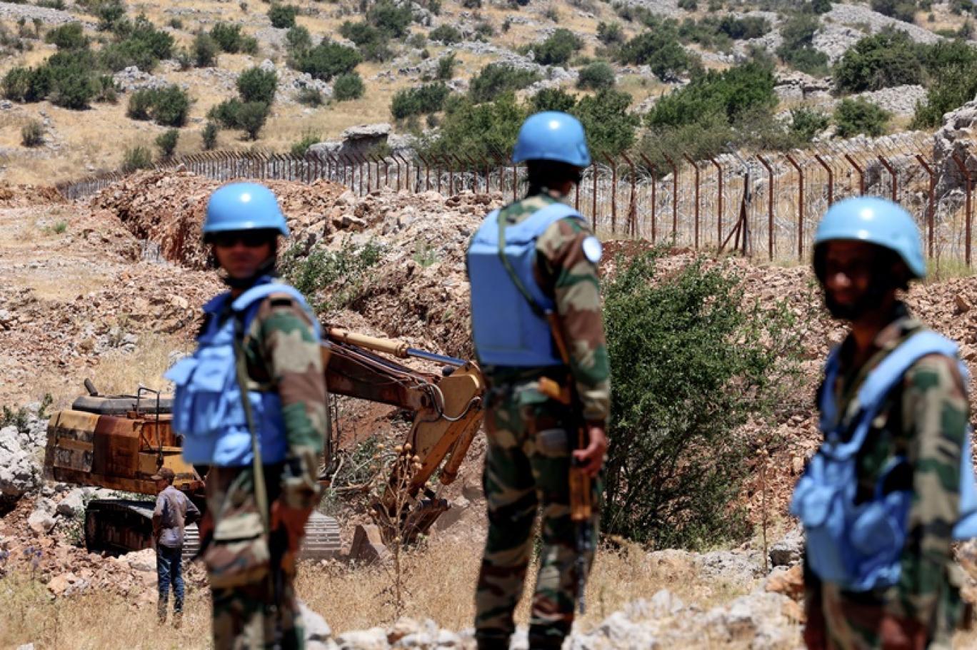 قوات الـ"يونيفيل" على الحدود اللبنانية - الإسرائيلية (أ ف ب)