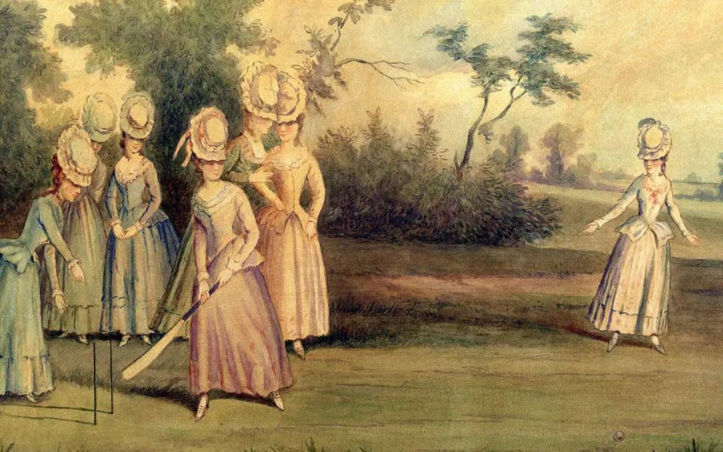 Women playing cricket in 1779  via Bridgeman Images1.jpg