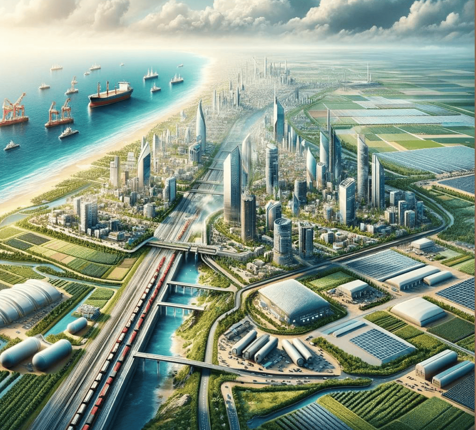 القطاع بعد الإعمار وفق التصور الوارد في وثيقة مقترح "صندوق إعادة إعمار غزة".png