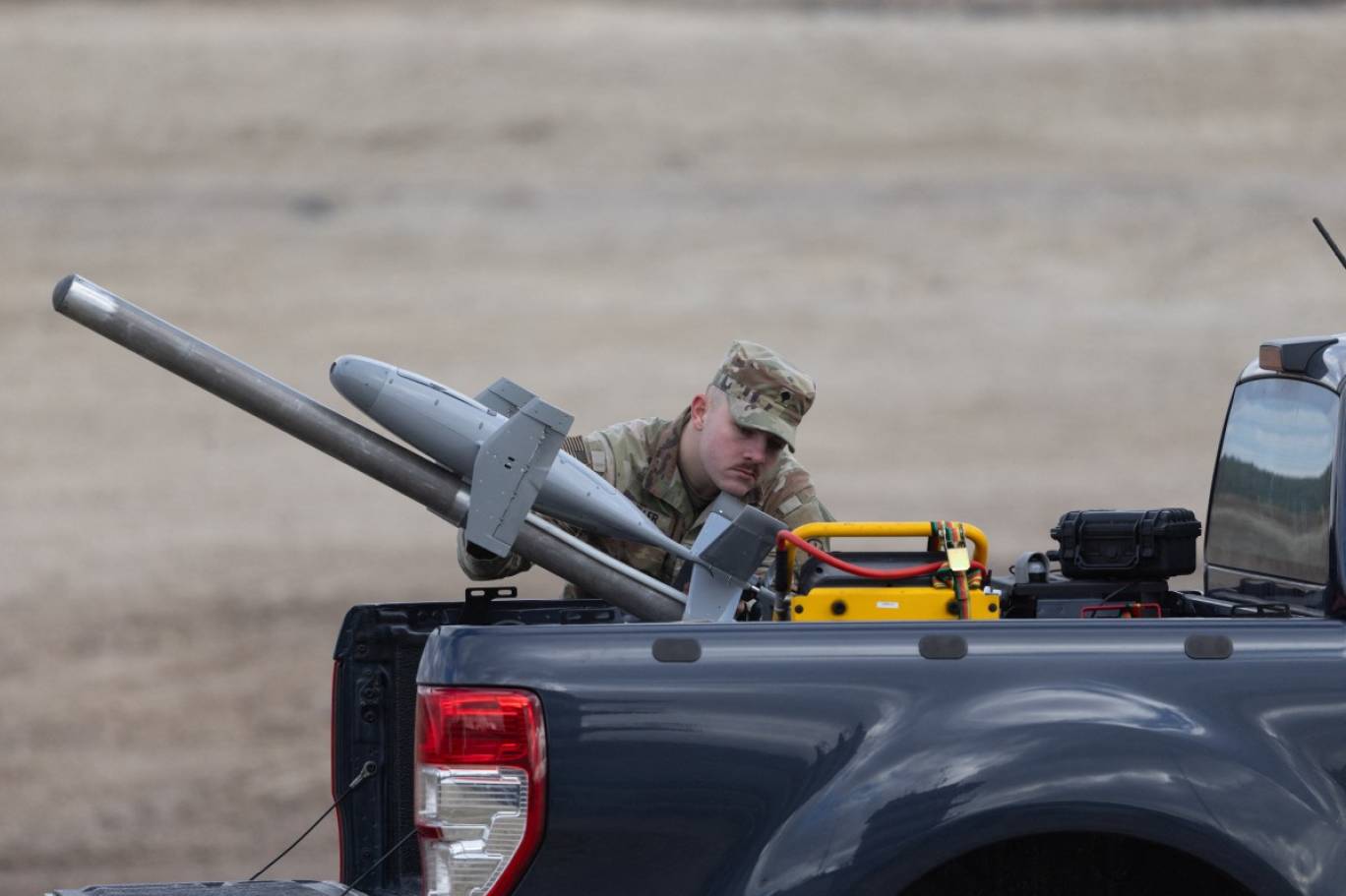 قال "البنتاغون" إن ‌المسيرات الانتحارية غير مكلفة ومن المقرر ​إنتاجها ‌من ⁠قبل ​شركات عدة (أ ف ب)