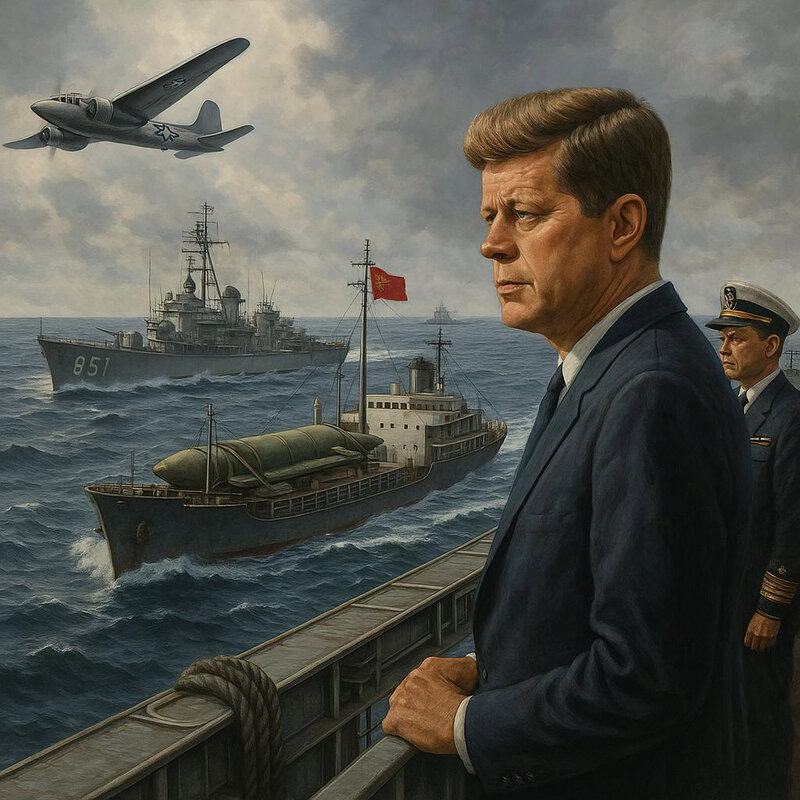 فرضت البحرية الأمريكية الحجر الصحي على كوبا خلال أزمة الصواريخ عام 1962، ..jpg
